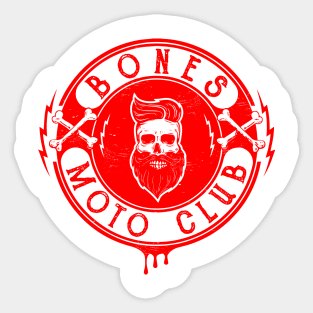 Bones moto club red Sticker